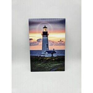 Summer Magic At Yaquina Head  Lighthouse Photo Signed Metal Wall Art